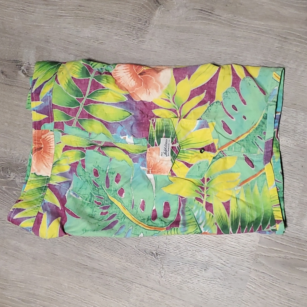 Vintage Polo by Ralph Lauren floral swim trunk cotton nylon men size 38